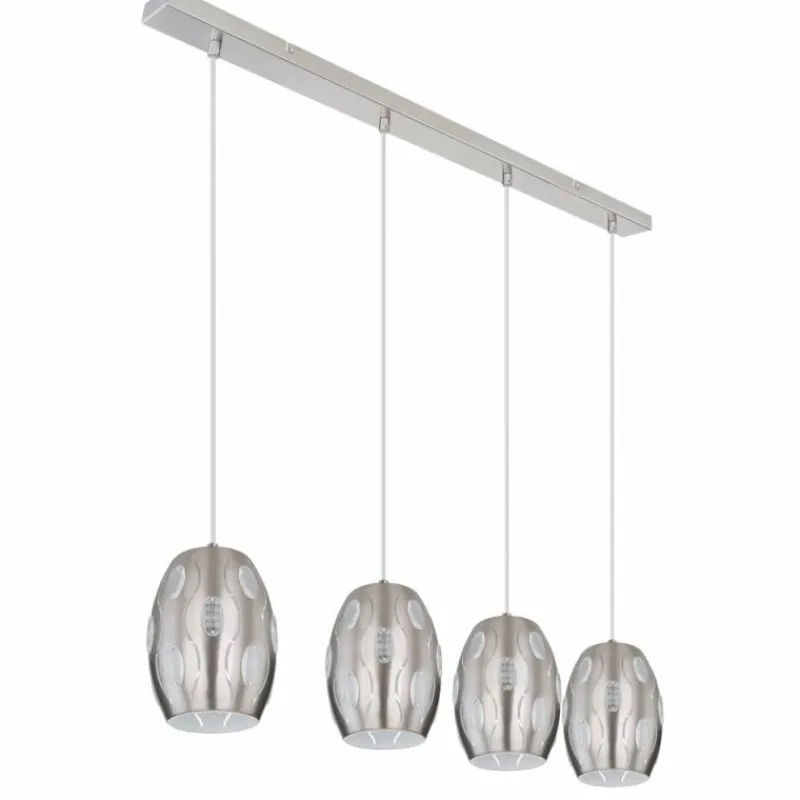 Luminaires Globo Lighting Suspension Globo NARRI Nickel mat, 4 lumières* Suspensions