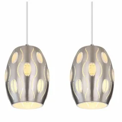 Luminaires Globo Lighting Suspension Globo NARRI Nickel mat, 4 lumières* Suspensions