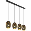 Luminaires Globo Lighting Suspension Globo NARRI Noir, 4 lumières* Suspensions