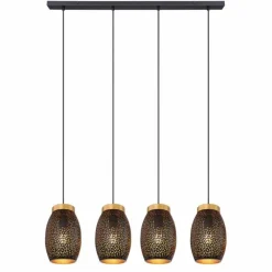 Lampe Turque-Luminaires Globo Lighting Suspension Globo NARRI Or, 4 lumières