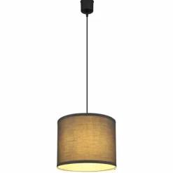 Lampes En Tissu-Luminaires Globo Lighting Suspension Globo NATHAN Noir, 1 lumière
