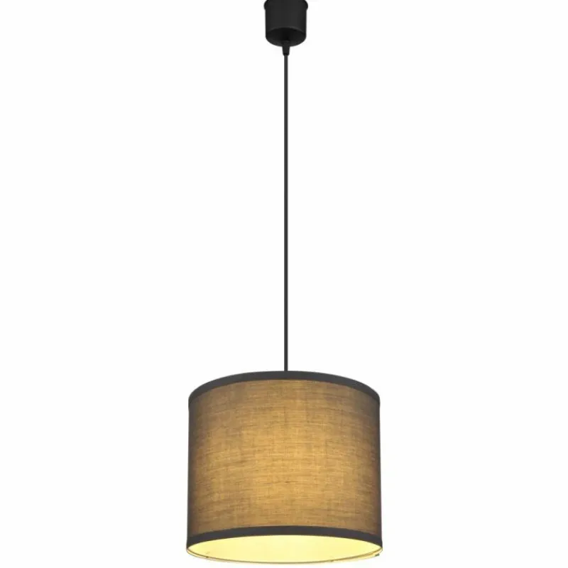 Lampes En Tissu-Luminaires Globo Lighting Suspension Globo NATHAN Noir, 1 lumière