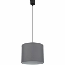 Lampes En Tissu-Luminaires Globo Lighting Suspension Globo NATHAN Noir, 1 lumière