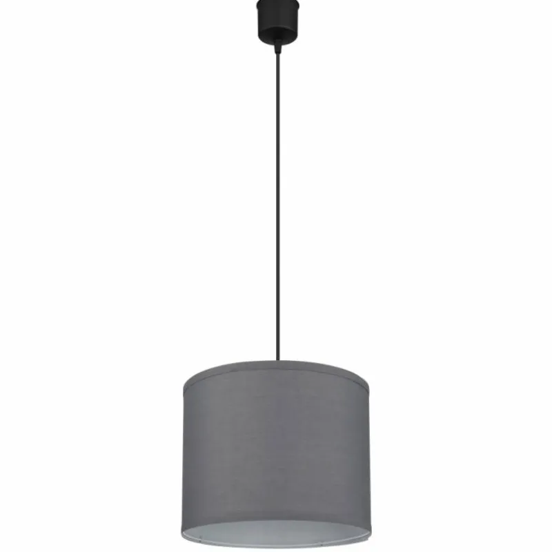 Lampes En Tissu-Luminaires Globo Lighting Suspension Globo NATHAN Noir, 1 lumière