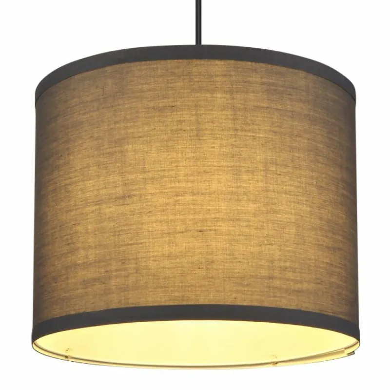 Lampes En Tissu-Luminaires Globo Lighting Suspension Globo NATHAN Noir, 1 lumière