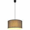 Lampes En Tissu-Luminaires Globo Lighting Suspension Globo NATHAN Noir, 1 lumière