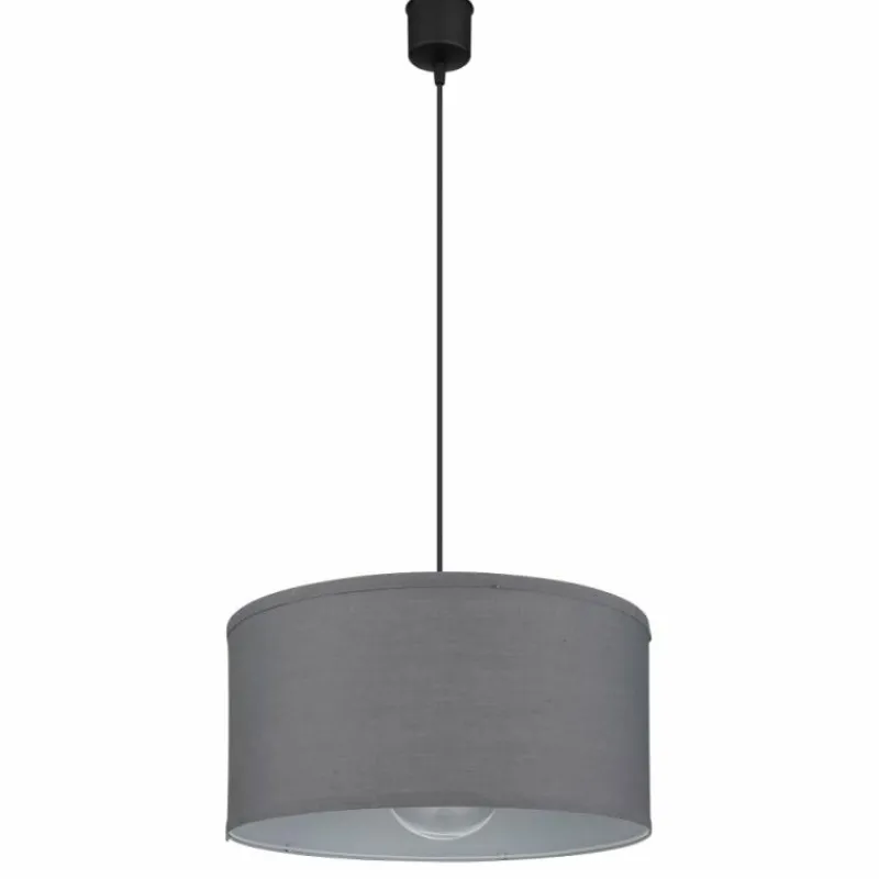 Lampes En Tissu-Luminaires Globo Lighting Suspension Globo NATHAN Noir, 1 lumière