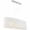 Lampes En Tissu-Luminaires Globo Lighting Suspension Globo NEMMO Argenté, 3 lumières