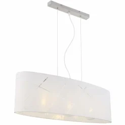 Lampes En Tissu-Luminaires Globo Lighting Suspension Globo NEMMO Argenté, 3 lumières