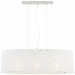 Lampes En Tissu-Luminaires Globo Lighting Suspension Globo NEMMO Argenté, 3 lumières