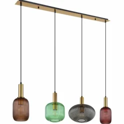 Lampe Turque-Luminaires Globo Lighting Suspension Globo NORMY Laiton, 4 lumières