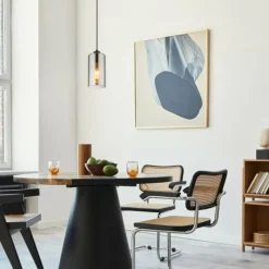 Suspension Verre Fumé-Luminaires Globo Lighting Suspension Globo OLLY Noir, 1 lumière