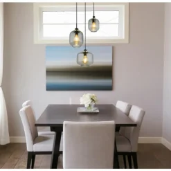 Suspension Verre Fumé-Luminaires Globo Lighting Suspension Globo OTHMAR Bronze, Noir, 3 lumières