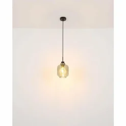 Suspension Verre Fumé-Luminaires Globo Lighting Suspension Globo OTHMAR Bronze, Noir, 1 lumière