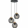 Luminaires Globo Lighting Suspension Globo PABLO Noir, 3 lumières* Suspensions