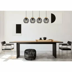 Luminaires Globo Lighting Suspension Globo PABLO Noir, 4 lumières* Suspensions