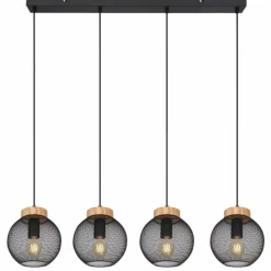 Luminaires Globo Lighting Suspension Globo PABLO Noir, 4 lumières* Suspensions