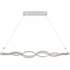 Luminaires Globo Lighting Suspension Globo PILLA LED Chrome, 1 lumière, Télécommandes