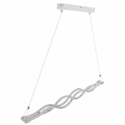 Luminaires Globo Lighting Suspension Globo PILLA LED Chrome, 1 lumière, Télécommandes