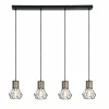Lampes Vintages & Rétros-Luminaires Globo Lighting Suspension Globo PRISKA Noir, 4 lumières