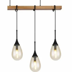 Lampes Vintages & Rétros-Luminaires Globo Lighting Suspension Globo PÄRON Écru, Noir, 4 lumières