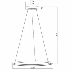 Luminaires Globo Lighting Suspension Globo RALPH LED Nickel mat, 1 lumière* Suspensions