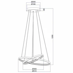 Luminaires Globo Lighting Suspension Globo RALPH LED Nickel mat, 1 lumière* Éclairage Led