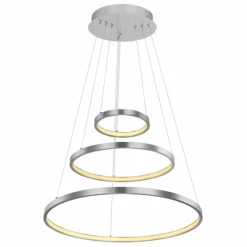 Luminaires Globo Lighting Suspension Globo RALPH LED Nickel mat, 1 lumière* Suspensions