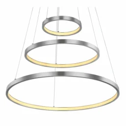 Luminaires Globo Lighting Suspension Globo RALPH LED Nickel mat, 1 lumière* Suspensions