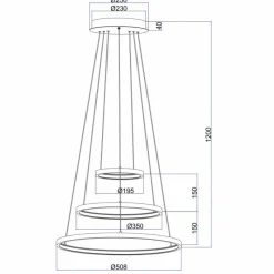Luminaires Globo Lighting Suspension Globo RALPH LED Nickel mat, 1 lumière* Suspensions
