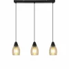 Luminaires Globo Lighting Suspension Globo REID Noir, 3 lumières
