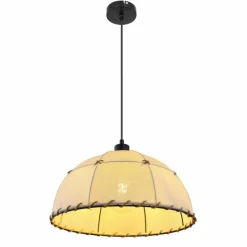 Lampes En Tissu-Luminaires Globo Lighting Suspension Globo REX Noir, 1 lumière