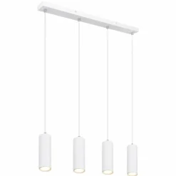 Luminaires Globo Lighting Suspension Globo ROBBY Blanc, 4 lumières* Suspensions