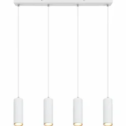 Luminaires Globo Lighting Suspension Globo ROBBY Blanc, 4 lumières* Suspensions