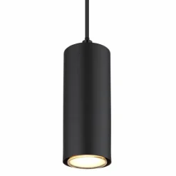 Lampes En Bois-Luminaires Globo Lighting Suspension Globo ROBBY Couleur bois, Noir, 1 lumière
