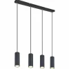 Luminaires Globo Lighting Suspension Globo ROBBY Noir, 4 lumières* Suspensions