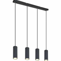 Luminaires Globo Lighting Suspension Globo ROBBY Noir, 4 lumières* Suspensions