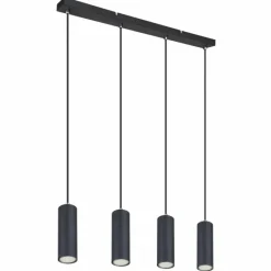 Luminaires Globo Lighting Suspension Globo ROBBY Noir, 4 lumières* Suspensions
