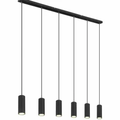 Luminaires Globo Lighting Suspension Globo ROBBY Noir, 6 lumières* Suspensions