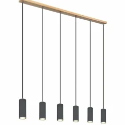 Luminaires Globo Lighting Suspension Globo ROBBY Noir, 6 lumières* Suspensions