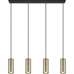 Luminaires Globo Lighting Suspension Globo ROBBY Noir, 4 lumières* Suspensions