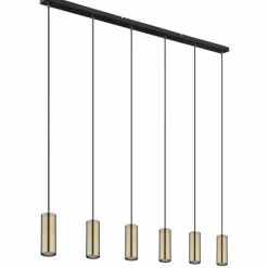 Luminaires Globo Lighting Suspension Globo ROBBY Noir, 6 lumières* Suspensions