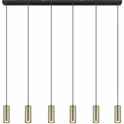 Luminaires Globo Lighting Suspension Globo ROBBY Noir, 6 lumières* Suspensions