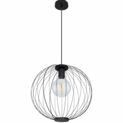 Lampes À Boules-Luminaires Globo Lighting Suspension Globo ROZA Noir, 1 lumière