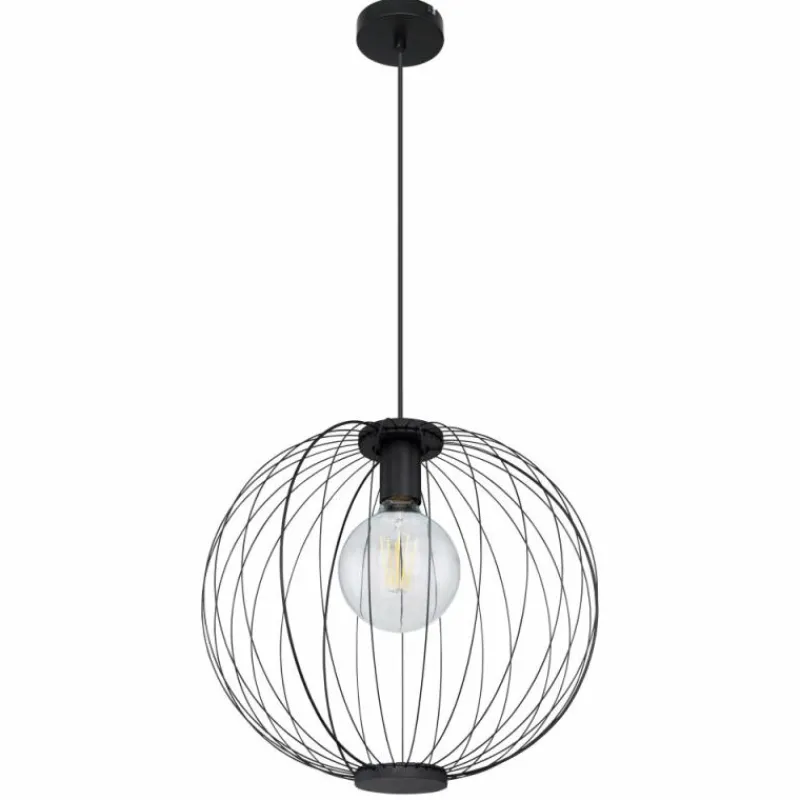 Lampes À Boules-Luminaires Globo Lighting Suspension Globo ROZA Noir, 1 lumière