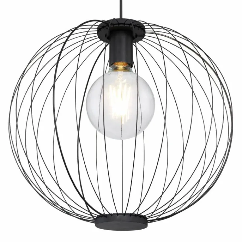 Lampes À Boules-Luminaires Globo Lighting Suspension Globo ROZA Noir, 1 lumière