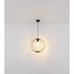 Lampes À Boules-Luminaires Globo Lighting Suspension Globo ROZA Noir, 1 lumière