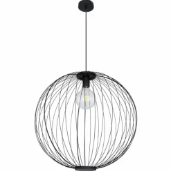 Lampes À Boules-Luminaires Globo Lighting Suspension Globo ROZA Noir, 1 lumière