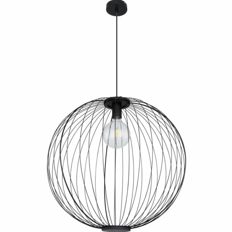 Lampes À Boules-Luminaires Globo Lighting Suspension Globo ROZA Noir, 1 lumière