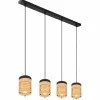 Luminaires Scandinaves-Luminaires Globo Lighting Suspension Globo RUTH Noir, 4 lumières